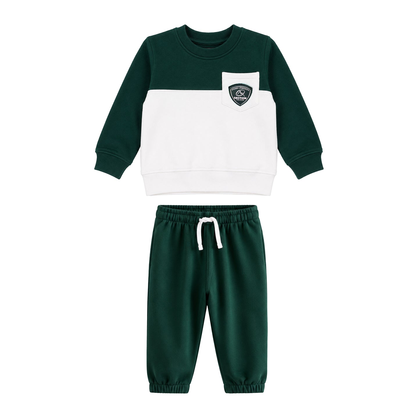 Ensemble bicolore molleton enfant