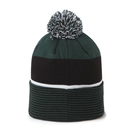 BONNET RAYE NOIR ET VERT SECTION