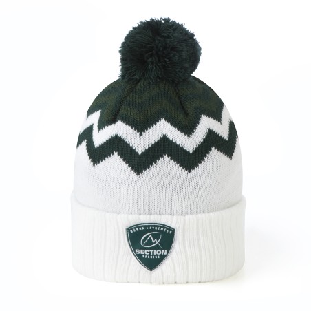 BOX DE NOËL - BONNET ZIGZAG & ÉCHARPE RAYÉE BLANC & VERT