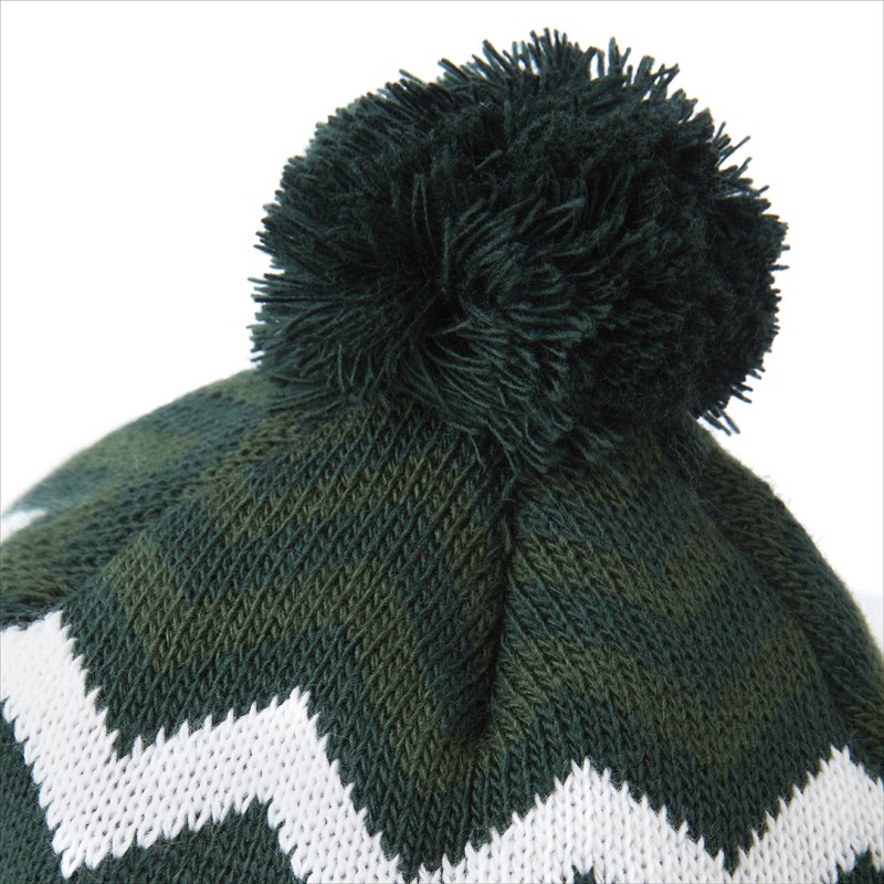 BOX DE NOËL - BONNET ZIGZAG & ÉCHARPE RAYÉE BLANC & VERT