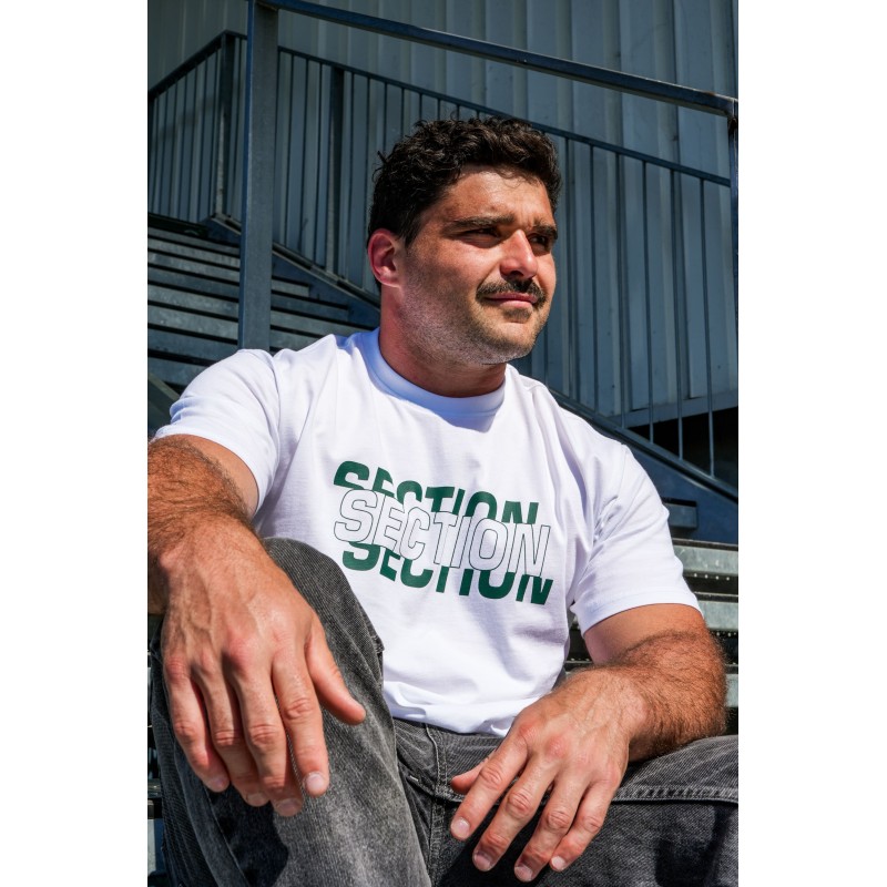 T-SHIRT SUPPORTER SECTION BLANC - ADULTE
