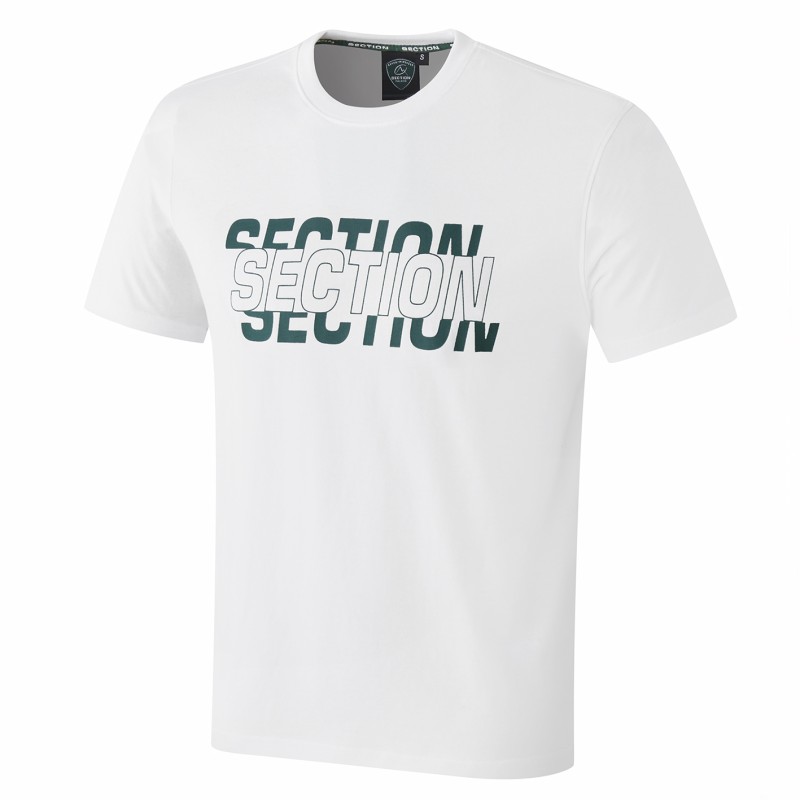 T-SHIRT SUPPORTER SECTION BLANC - ADULTE