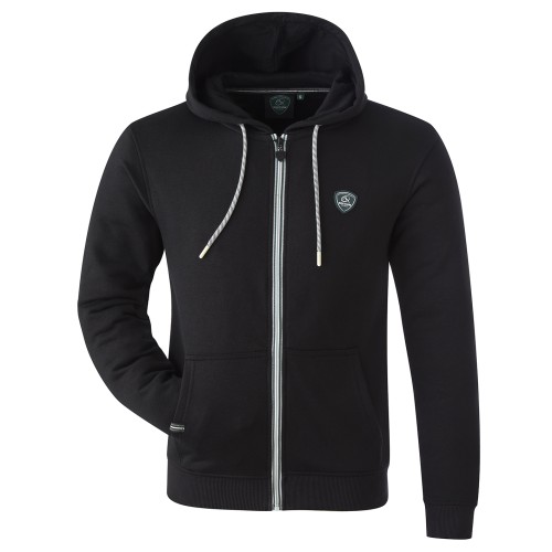 VESTE ZIPPEE BLASON NOIR