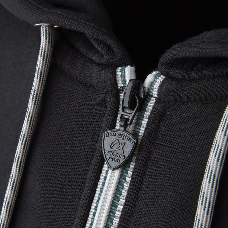VESTE ZIPPEE BLASON NOIRE