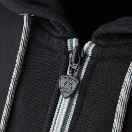 VESTE ZIPPEE BLASON NOIRE