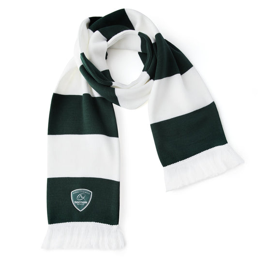 Echarpe rayée blanche & verte