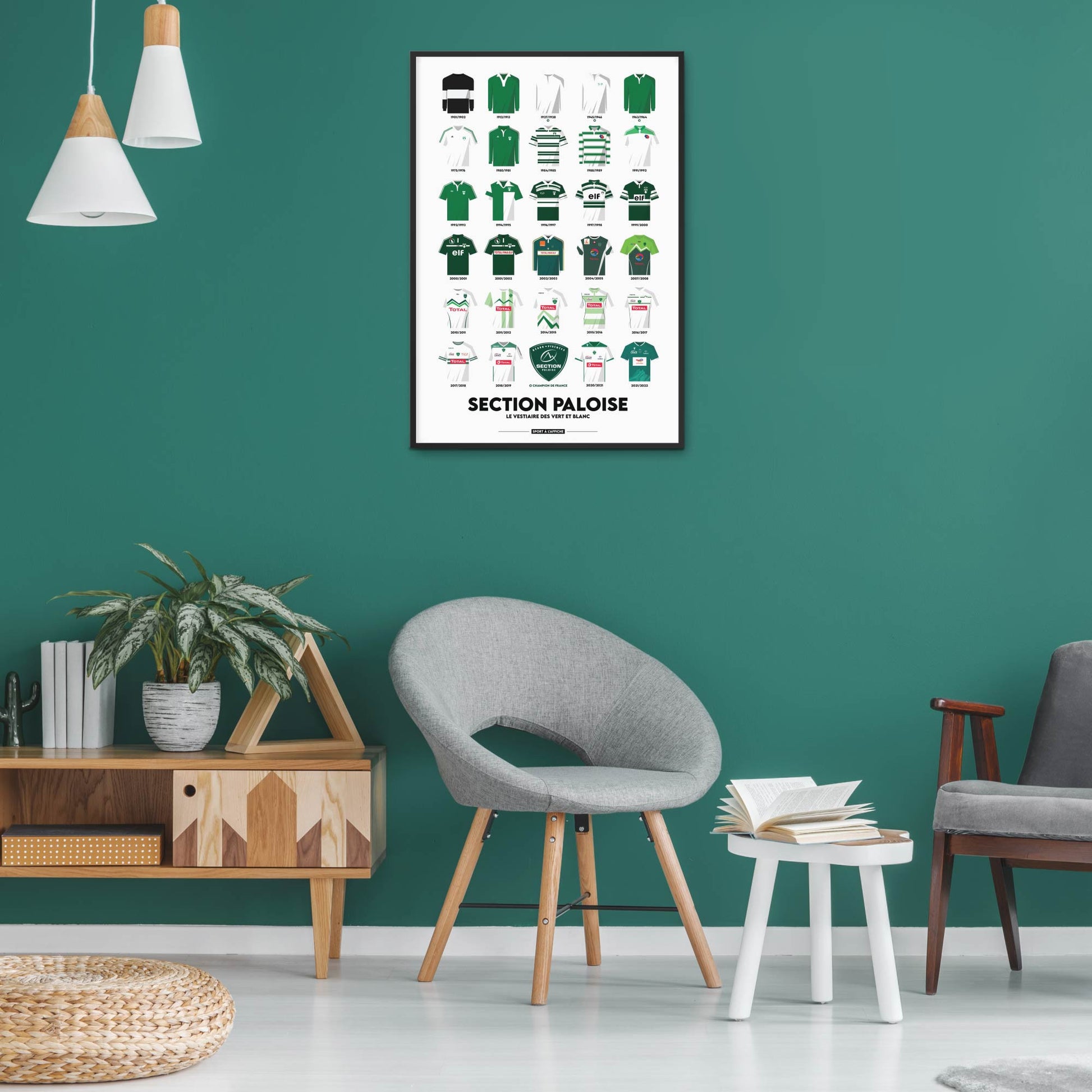 AFFICHE LE VESTIAIRE DES VERT ET BLANC