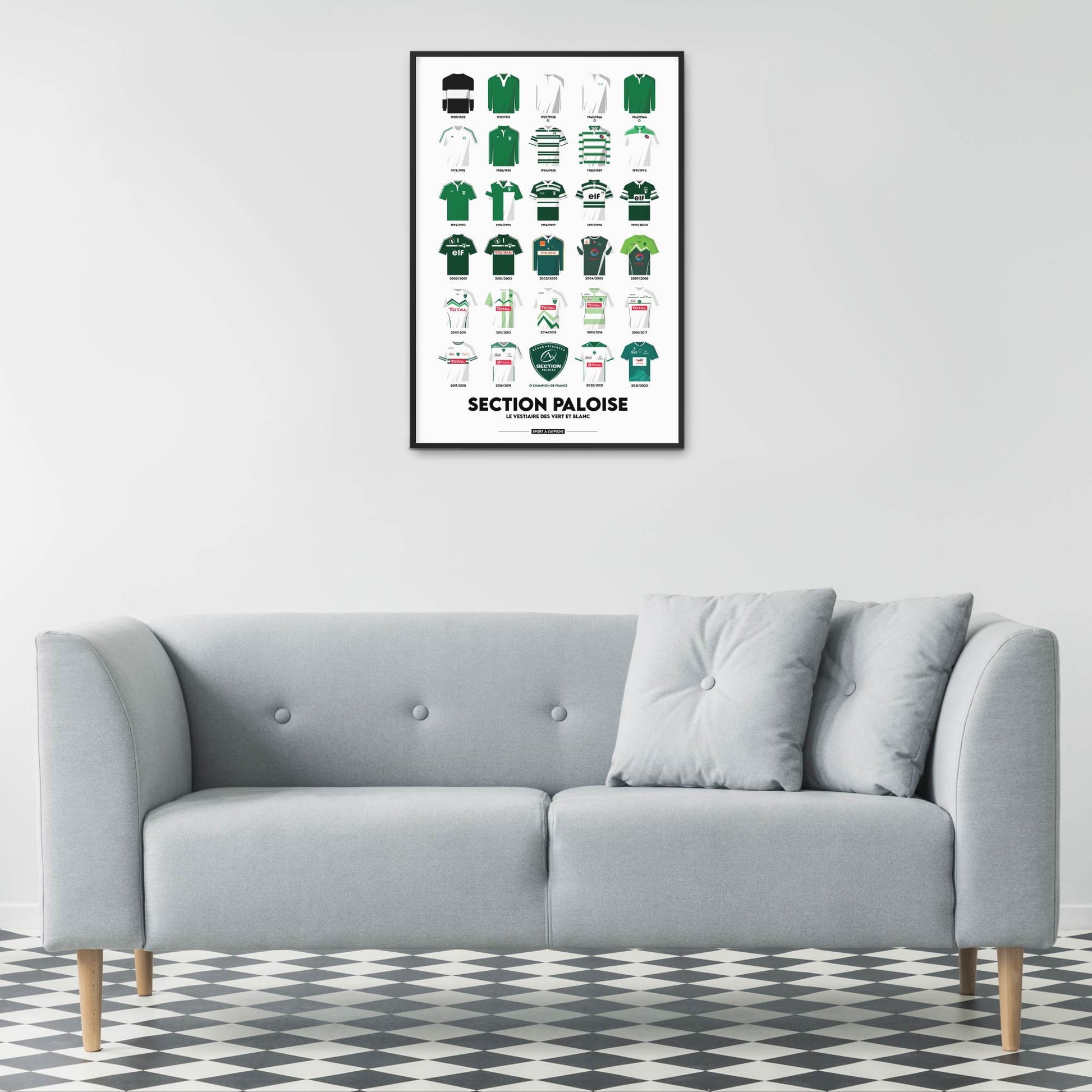 AFFICHE LE VESTIAIRE DES VERT ET BLANC