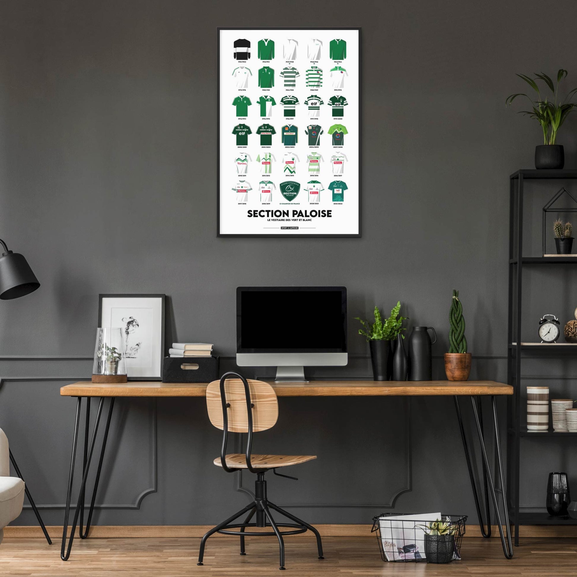 AFFICHE LE VESTIAIRE DES VERT ET BLANC