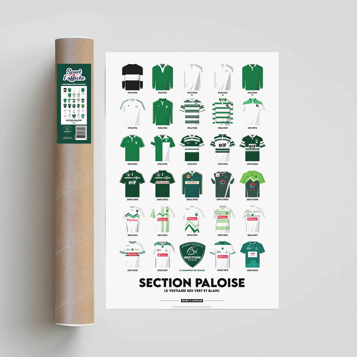 AFFICHE LE VESTIAIRE DES VERT ET BLANC