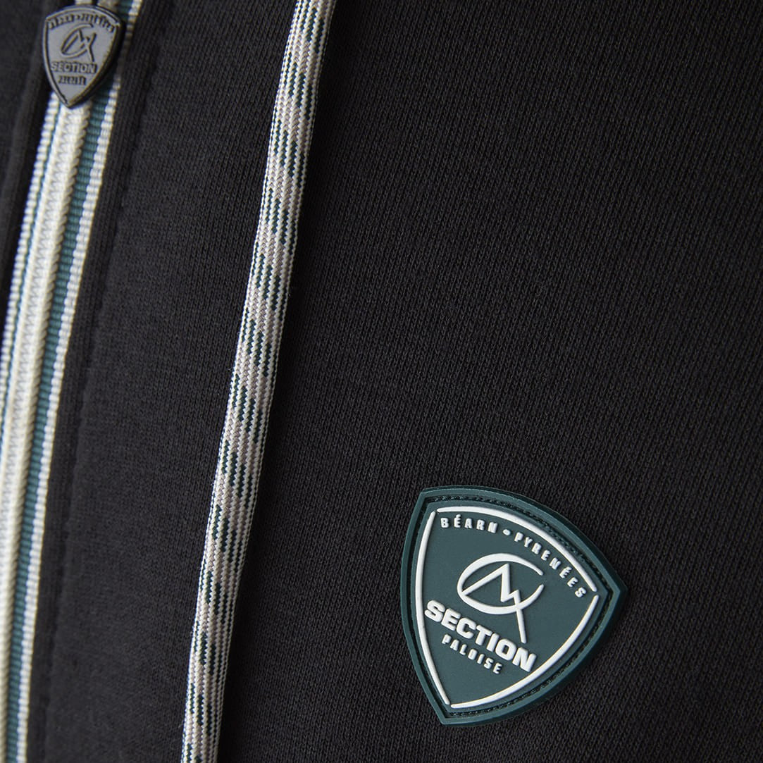 VESTE ZIPPEE BLASON NOIRE - ENFANT