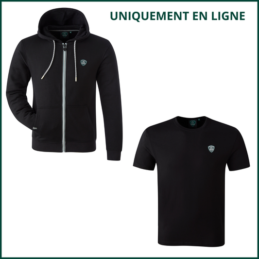 BOX DE NOËL ENFANT SUPPORTER : VESTE ZIPPE & T-SHIRT NOIR
