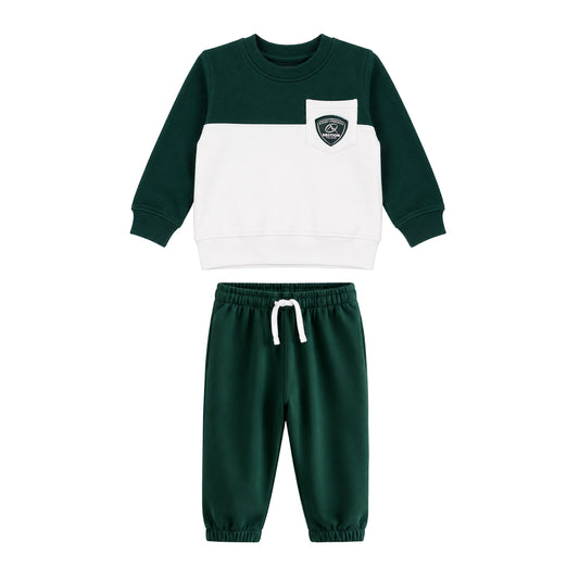 Ensemble bicolore molleton enfant