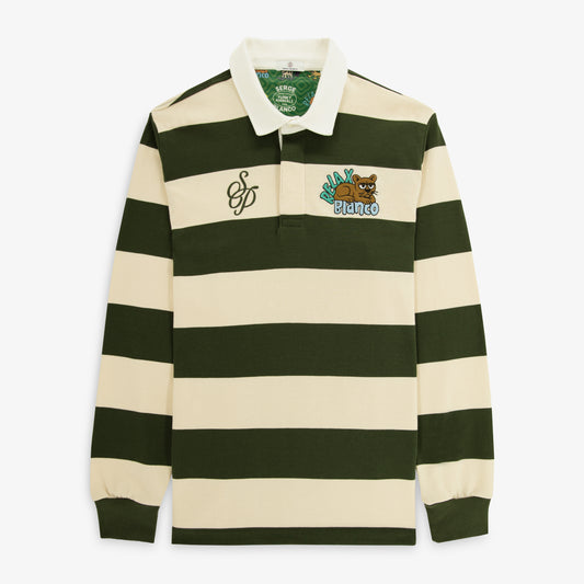 Polo manches longues rayé Funky Animals